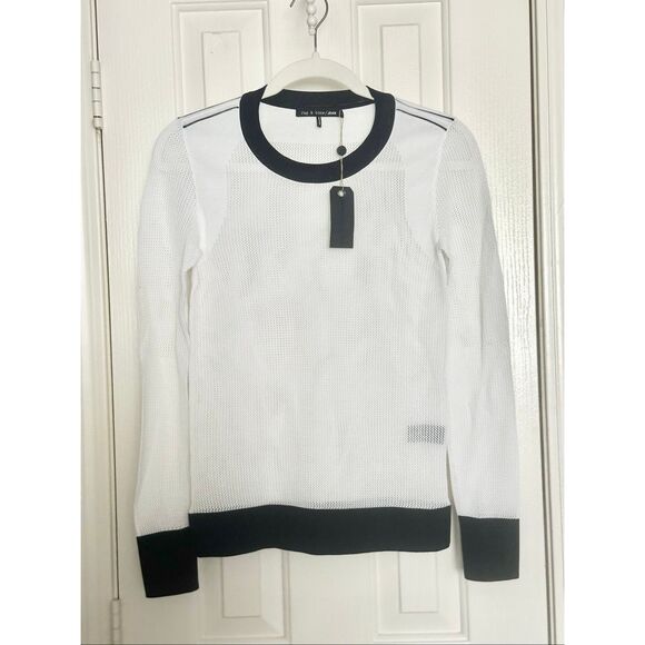 rag & bone / Jean Shea Long-sleeve Mesh Top size XXS - Picture 5 of 11
